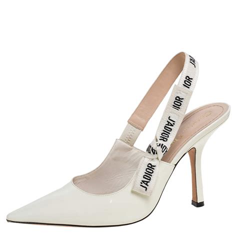 dior white slingback pumps|dior heels jadior.